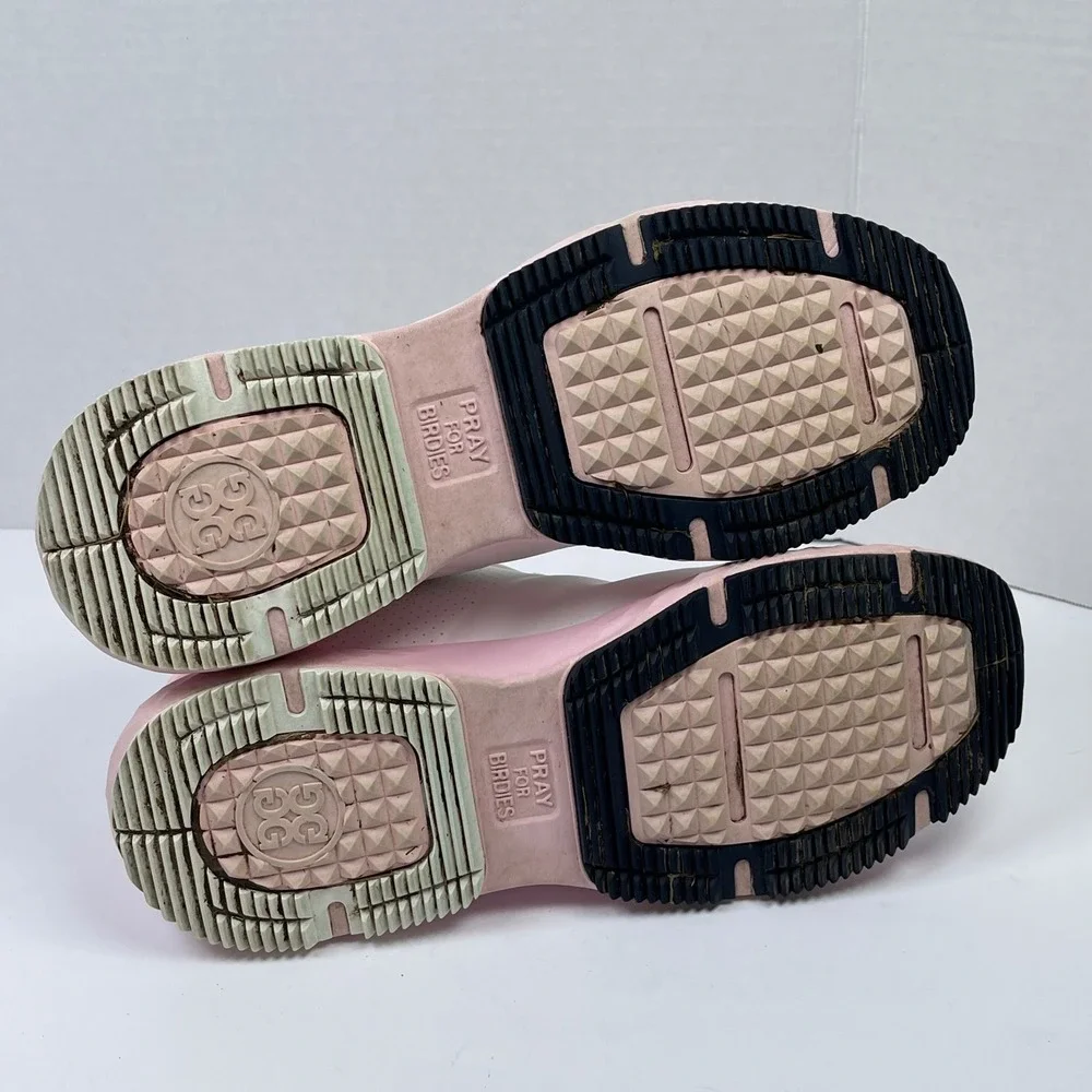 G/FORE MG4+ Golf Shoes Women 9.6 Snow White Blush Pink Spikeless Perforated